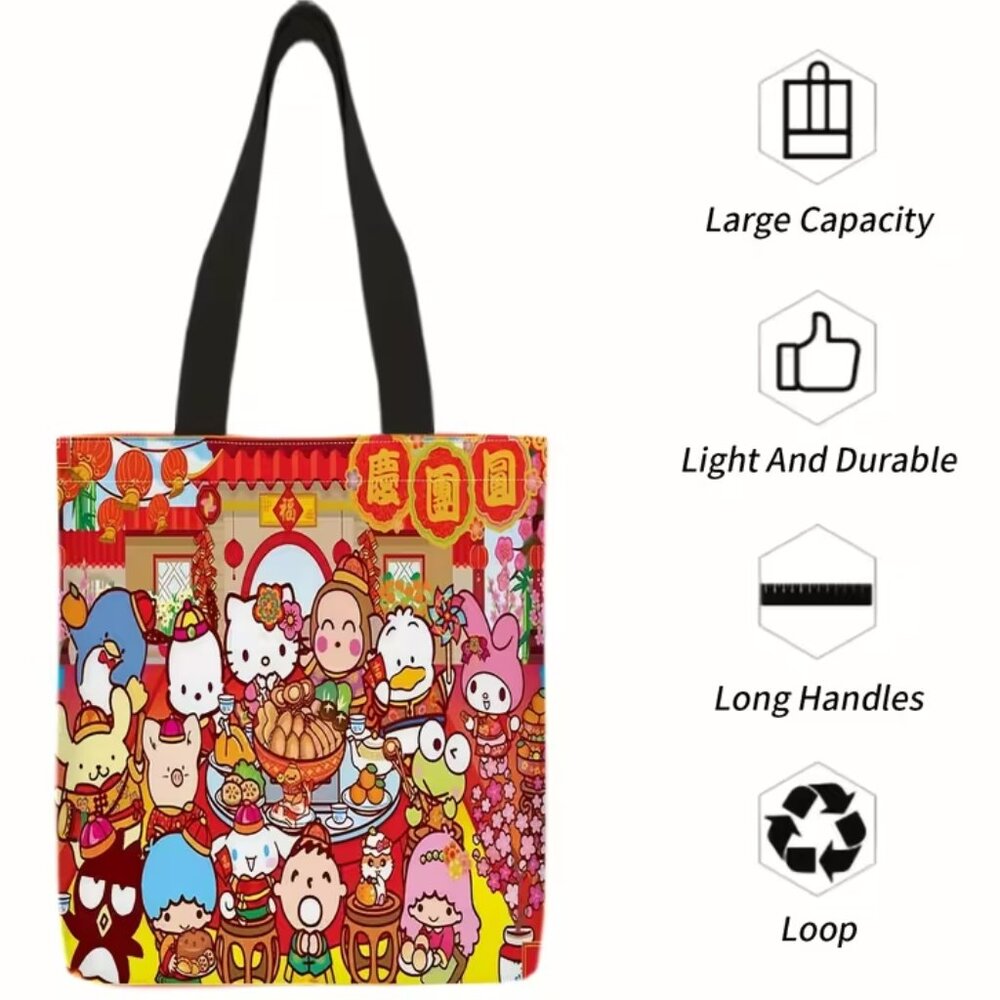 SANRIO Hello Kitty & Friends Colorful Tote Bag (BRAND-NEW &‎ SUPER CUTE!) - Picture 2 of 4